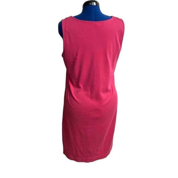TALBOTS Women’s Pink Dress Sleeveless Crochet Bodice Size Large - Picture 2 of 8